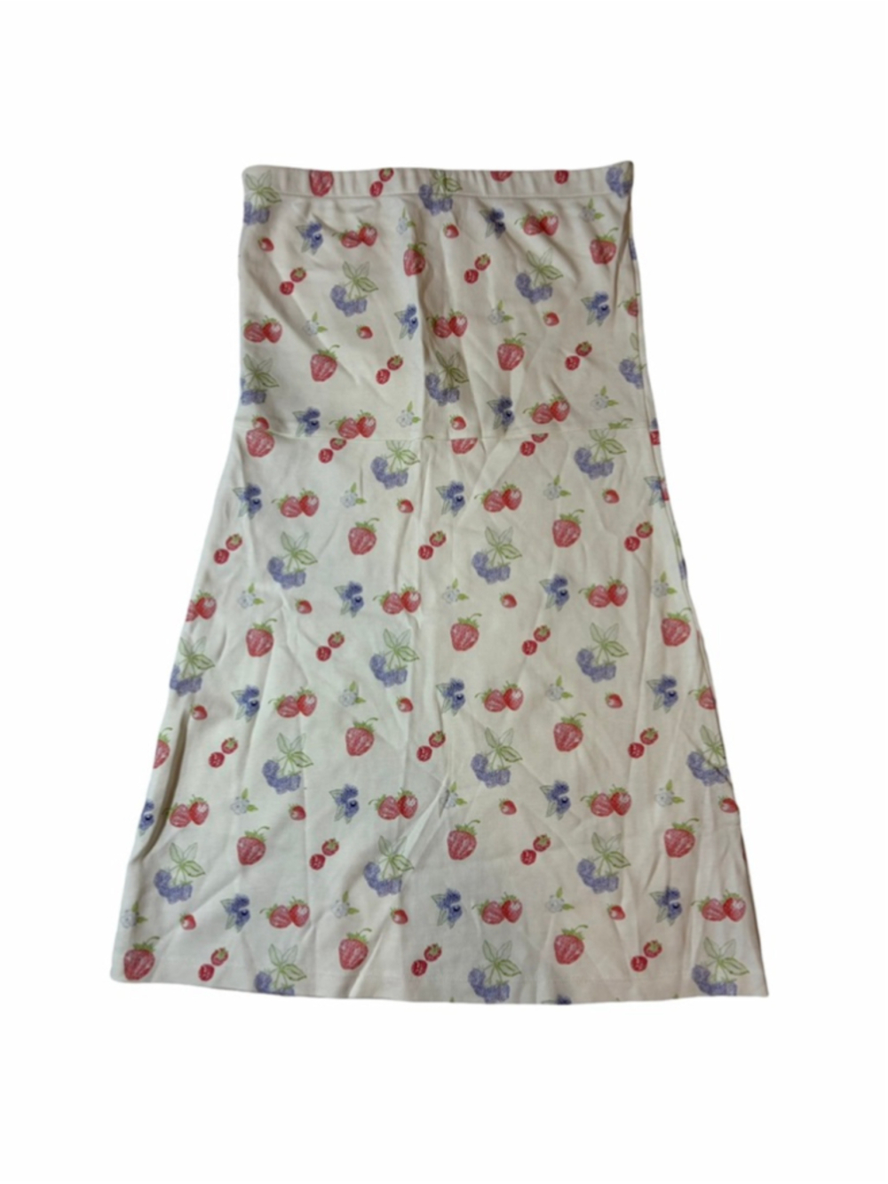 Djerf Avenue Summer Berries Tube Dress Organic Cotton Strapless Medium